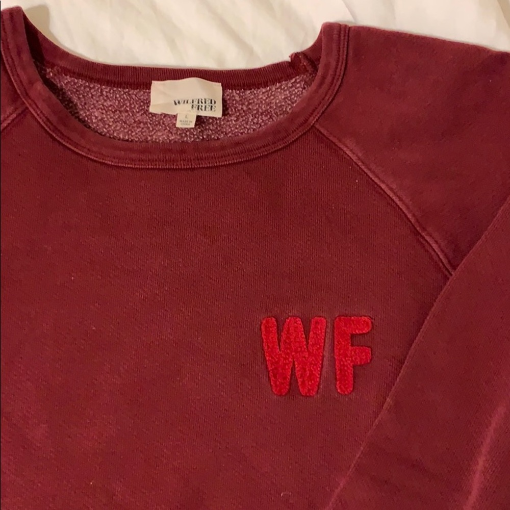 Wilfred Free Vintage Maroon Varsity Crewneck